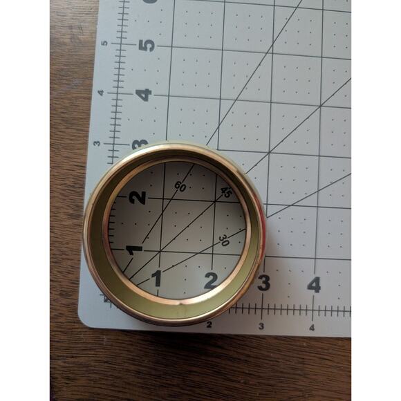 Vintage Wide Yellow Greenish Resin Bangle Bracelet Gold Tone Accent 1 in wide - Picture 4 of 5